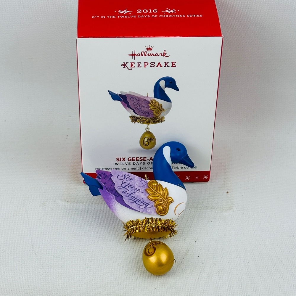 Hallmark Twelve Days of Christmas Six Geese-A-Laying Keepsake Ornament 2016